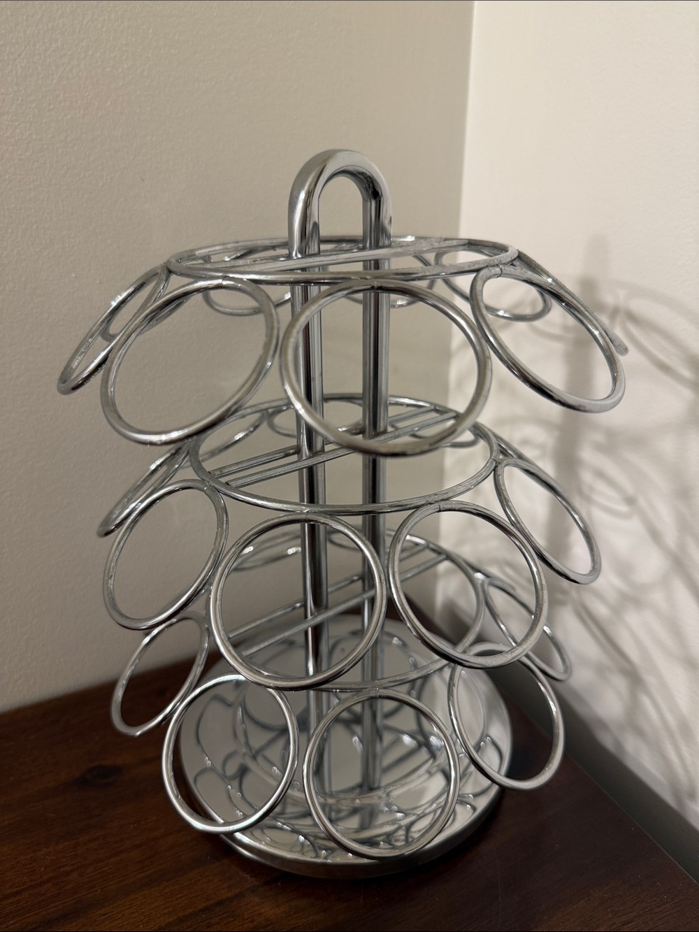 27 K-CUP Spinning Holder Rotating Chrome Coffee Pod Carousel Stainless Silver